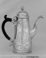 Coffeepot, Christian Hillan, Silver, British, London