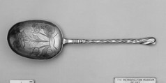 Twisted-stem spoon, Silver, Italian, Padua