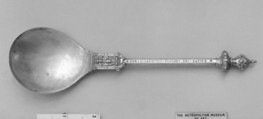 Spoon, Silver, parcel-gilt, German, Frankfurt