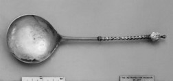 Shield-top spoon, Silver, Dutch, Delft
