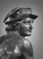 Mercury, After a composition by Jean-Baptiste Pigalle (French, 1714–1785), Cast terracotta, painted, French