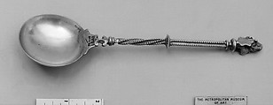 Shield-top spoon, Silver, probably German