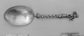 Figure-top spoon, Paul Sierck, Silver, German, Cuxhaven