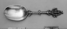 Figure-top spoon, Silver, Dutch, probably Friesland