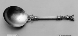 Figure-top spoon, Silver, parcel-gilt, possibly German