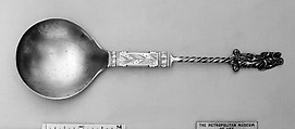 Figure-top spoon, Silver gilt, probably German