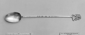 Eau-sucrée spoon, Silver, German or Russian