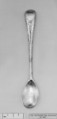 Mustard spoon, W. E., London, Silver, parcel-gilt, British, London