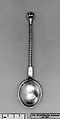 Salt spoon, Silver, parcel gilt, possibly German