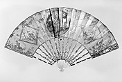 Fan, Parchment, paper, ivory, mica, silk, gold foil, mother-of-pearl, colored metal, French