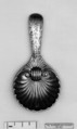 Caddy spoon, William Fearn, Silver, parcel gilt, British, London