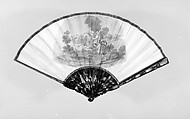 Fan, Parchment, tortoiseshell, mother-of-pearl and gold, French