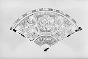 Fan, Ivory, paint, gilt, metal, tortoiseshell, mother-of-pearl, paper, glass, French
