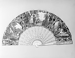 Fan, Paper, feathers, silk, ivory and glass, Dutch