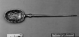 Strainer spoon, Silver, possibly French