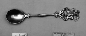 Figure-top spoon, Silver, parcel-gilt, Southern German