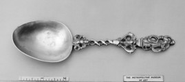 Figure-top spoon, Y. Posthumus, Silver, Dutch, Leeuwarden