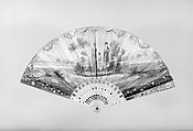 Fan, Paper, parchment, paint, ivory, gold, silver, steel, glass, French