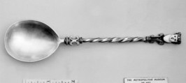Spoon, Silver (?), parcel gilt and enameled, French