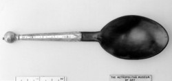 Spoon, Horn and silvered copper, German