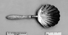 Caddy spoon, J. L., Birmingham, Silver, ivory, British, Birmingham