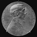 Sir John Pope Hennessy (K.C.M.G.), Governor of Mauritius, Louis-Oscar Roty  French, Bronze, struck, silvered, French