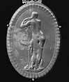 Young Greek woman making her toilet, Louis-Oscar Roty  French, Silver, cast, French