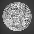Adam and Eve in the Garden of Paradise, Medalist: Master of 1549, Silver-gilt, German