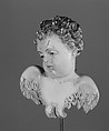 Cherub's head, Polychromed terracotta, Italian, Naples