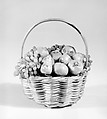Basket of fruit, Wax and wicker, Italian, Naples