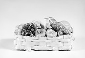 Basket of food, Wax and wicker, Italian, Naples