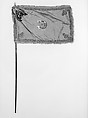 Banner with staff, Wood; brass; fabric, Italian, Naples