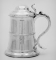 Tankard, Sheffield plate, wood, British, Sheffield