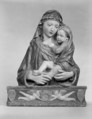 Madonna and Child, Probably after Lorenzo Ghiberti (Italian, Florence 1378–1455 Florence), Stucco, polychromed, Italian, Florence
