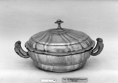 Broth bowl with cover, Pewter, Swiss or German
