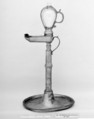 Time-keeping lamp, Pewter, German