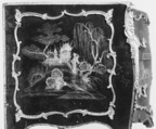 Pair of commodes, François Rübestuck (ca. 1722–1785, master 1766), Oak, japanned black and gold; gilt bronze, marble, French
