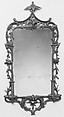 Mirror, Deal, stained to resemble mahogany, British