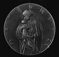 Memorial of Baptism of the Artist's Son, Jean Georges Emile Roty, Louis-Oscar Roty French, Bronze, French