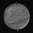 Chilean peso piece, Louis-Oscar Roty  French, Silver, struck, French