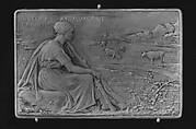 Watching Cattle, Louis-Oscar Roty  French, Bronze, struck, silvered, French