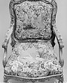 Armchair (fauteuil à la reine) (part of a set), Frame by Nicolas-Quinibert Foliot (1706–1776, warden 1750/52), Carved and gilded beech; wool and silk tapestry, French, Paris