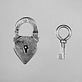 Padlock with key, Steel, European