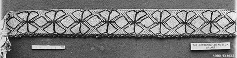 Fragment, Linen and silk, bobbin lace, Greek