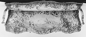 Sofa, Tapestry woven at Aubusson (Manufacture Royale, est. 1665: Manufacture, ca. 1812–present day), Carved and painted walnut; Aubusson tapestry of wool and silk, French
