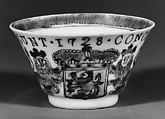 Cup and two saucers, Hard-paste porcelain, Chinese, for Dutch market