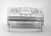 Pair of crystal boxes with covers (part of a set), Johann Bernhard Hertz (Hentz) (master 1834–1855), Silver, crystal; silver, Russian, St. Petersburg