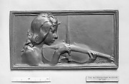 Nude bust of girl playing the violin (Le Violon), Alexandre-Louis-Marie Charpentier French, Bronze, cast, oblong, rectangle, single, French