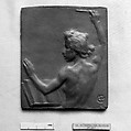 Woman conducting an orchestra, Alexandre-Louis-Marie Charpentier French, Bronze, cast, almost square, single, French