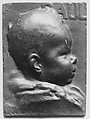 Portrait of Infant (Paul Fierens), Alexandre-Louis-Marie Charpentier  French, Bronze, cast, oblong, rectangle, single, French